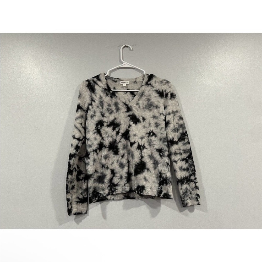 Minnie Rose Tie Dye Vneck Top Long Sleeve Small S